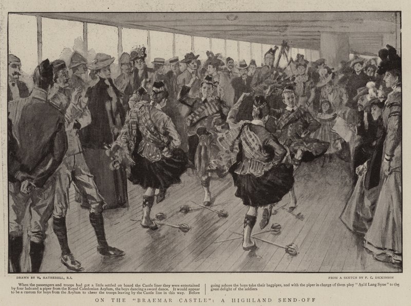 On the Braemar Castle, a Highland Send-off by William Hatherell
