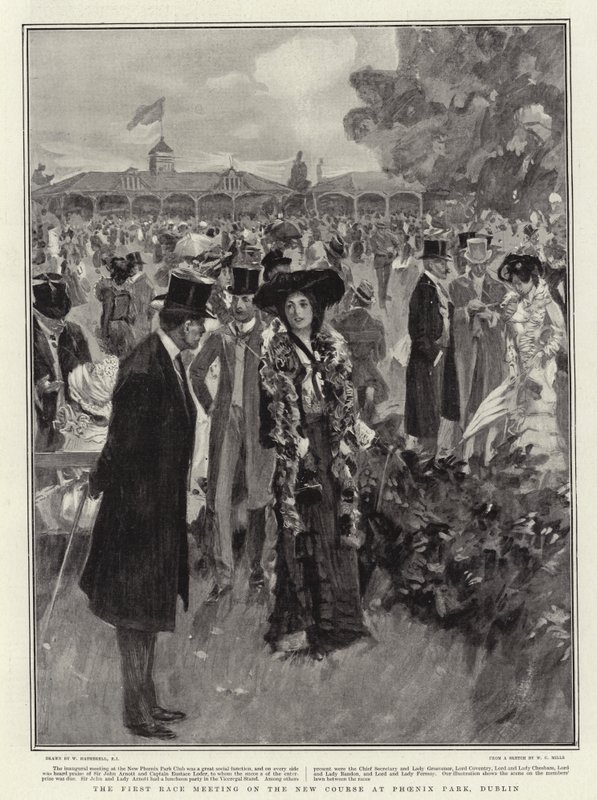 The First Race Meeting on the New Course at Phoenix Park, Dublin by William Hatherell