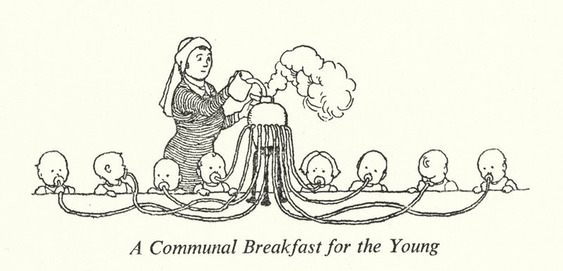 A Communal Breakfast for the Young by William Heath Robinson