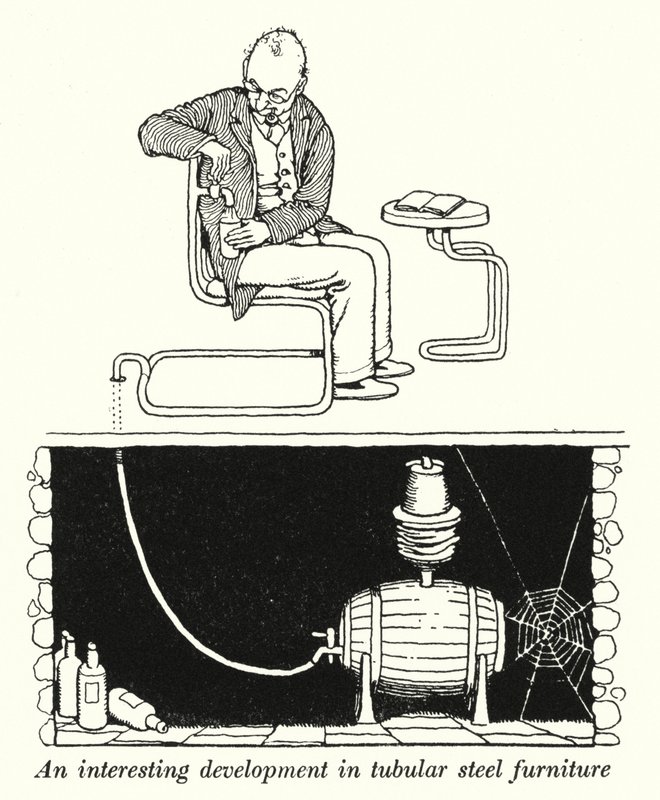 An Interesting Development in Tubular Steel Furniture by William Heath Robinson