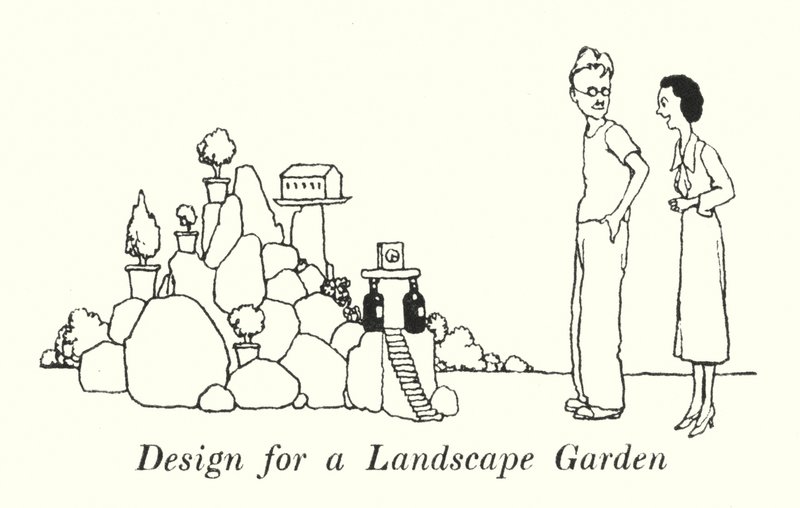 Design for a Landscape Garden by William Heath Robinson