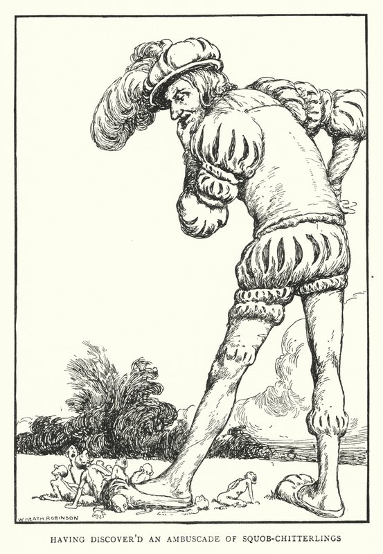 Having discovered an ambuscade of Squob-Chitterlings by William Heath Robinson
