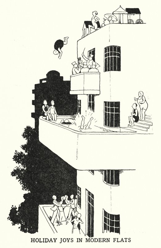 Holiday Joys in Modern Flats by William Heath Robinson