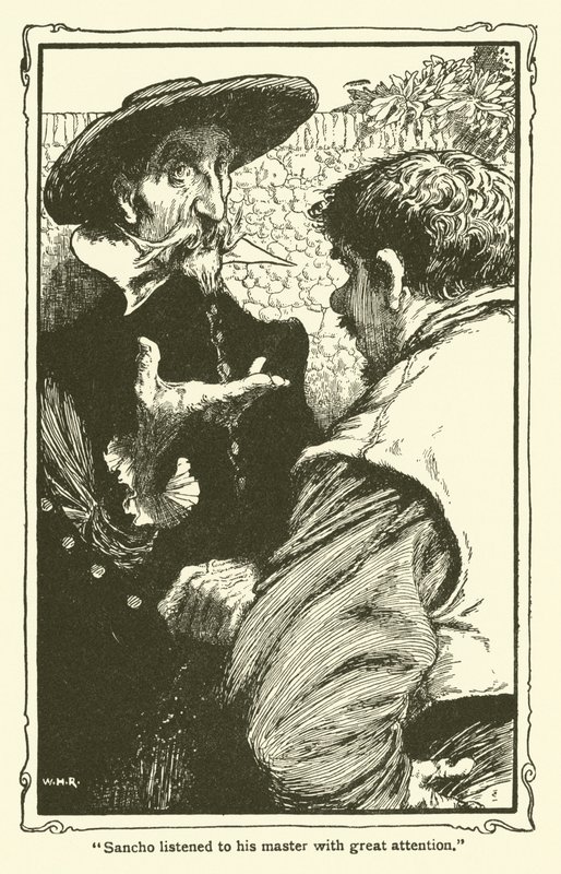Illustration for Don Quixote by William Heath Robinson