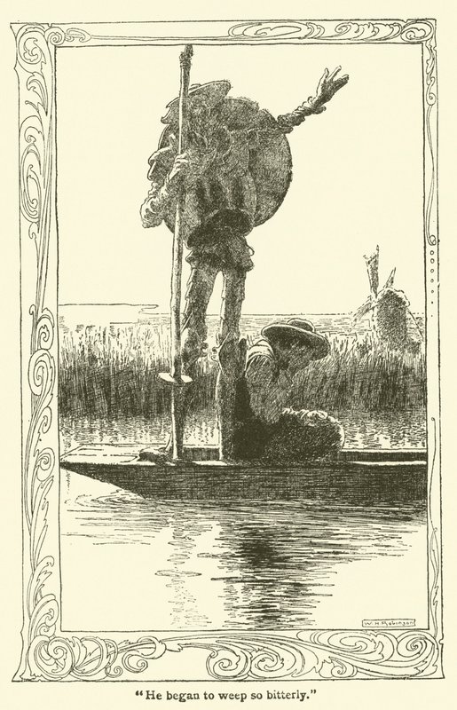 Illustration for Don Quixote by William Heath Robinson