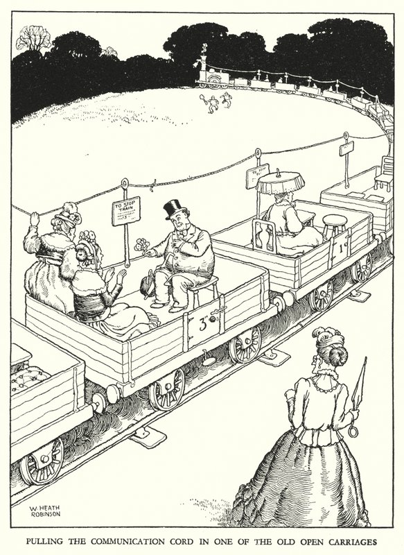 Illustration for Railway Ribaldry by W Heath Robinson by William Heath Robinson
