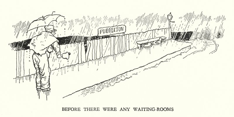 Illustration for Railway Ribaldry by W Heath Robinson by William Heath Robinson