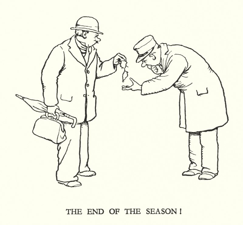 Illustration for Railway Ribaldry by W Heath Robinson by William Heath Robinson