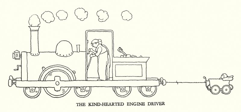 Illustration for Railway Ribaldry by W Heath Robinson by William Heath Robinson