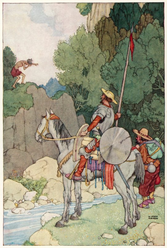 Illustration for The Adventures of Don Quixote by William Heath Robinson