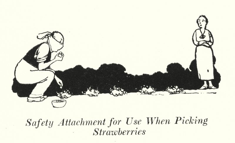 Safety Attachment for Use When Picking Strawberries by William Heath Robinson