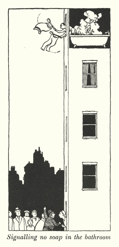 Signalling No Soap in the Bathroom by William Heath Robinson