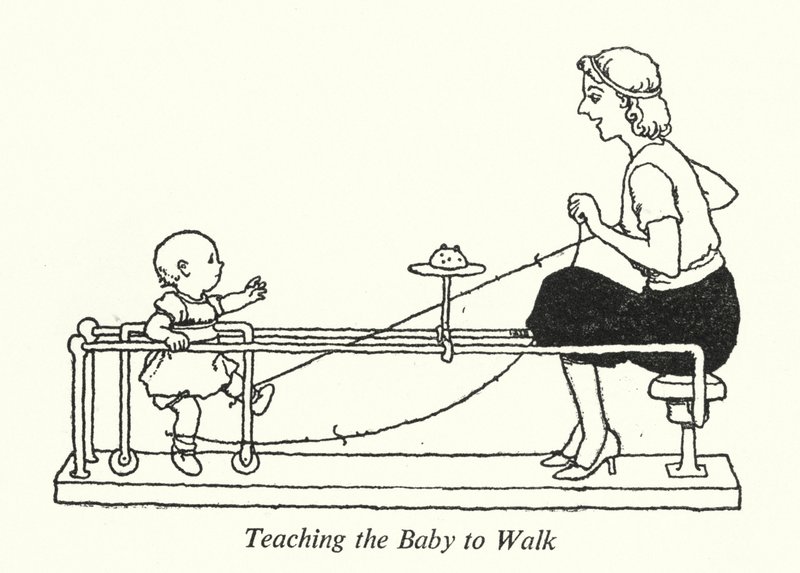 Teaching the Baby to Walk by William Heath Robinson