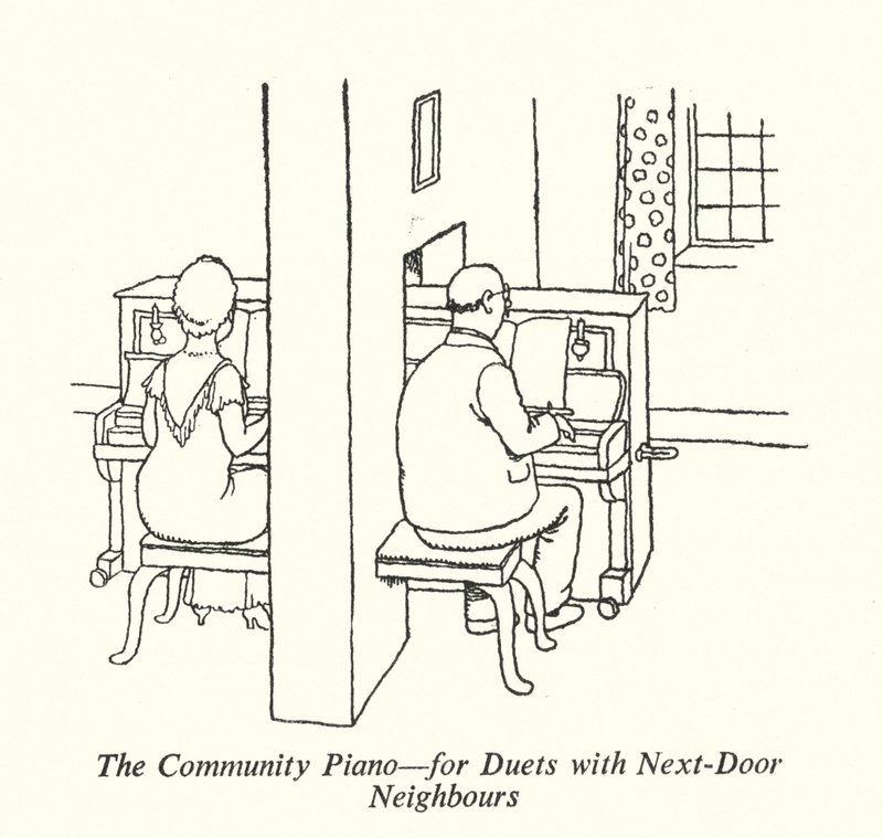 The Community Piano, for Duets with Next-Door Neighbours by William Heath Robinson