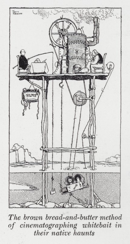 The Brown Bread-and-Butter Method of Cinematographing Whitebait in Their Native Haunts by William Heath Robinson