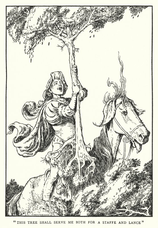 This Tree Shall Serve Me Both for a Staff and Lance by William Heath Robinson