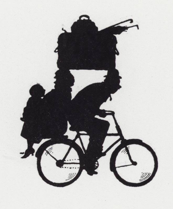Touring with the Family on Bicycle by William Heath Robinson