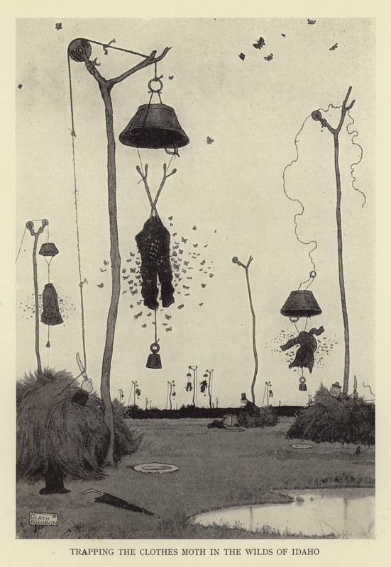 Trapping the clothes moth in the Wilds of Idaho by William Heath Robinson