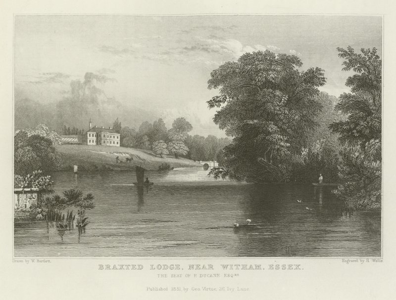 Braxted Lodge, near Witham, Essex, the Seat of P Ducane, Esquire by William Henry Bartlett