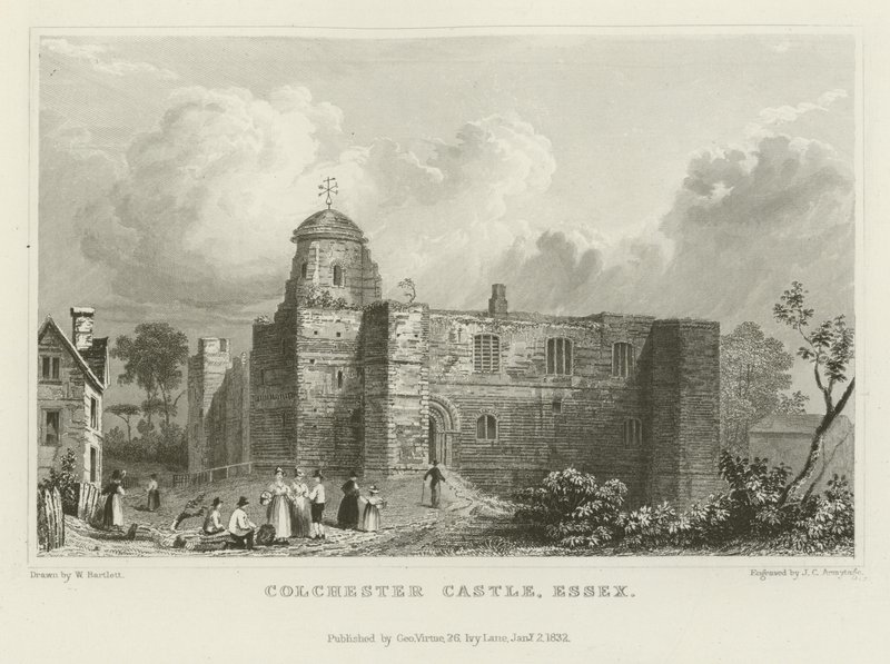 Colchester Castle, Essex by William Henry Bartlett