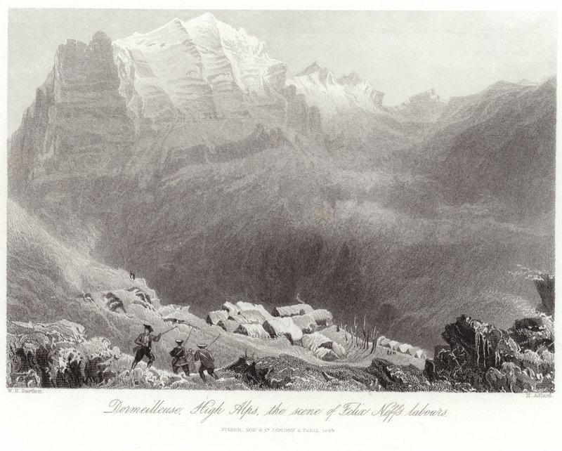 Dormeilleuse in the High Alps by William Henry Bartlett