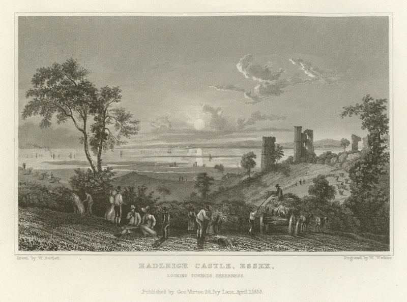Hadleigh Castle, Essex, looking towards Sheerness by William Henry Bartlett