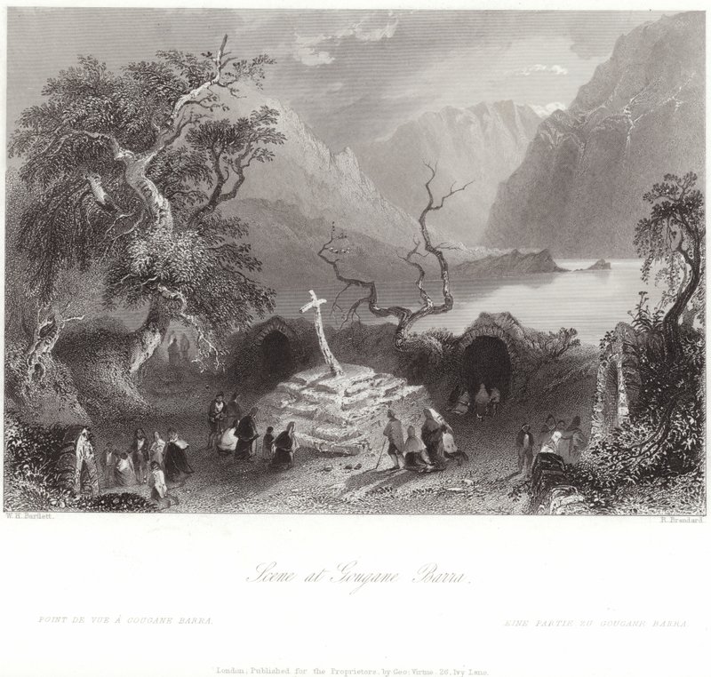 Scene at Gougane Barra in County Cork by William Henry Bartlett