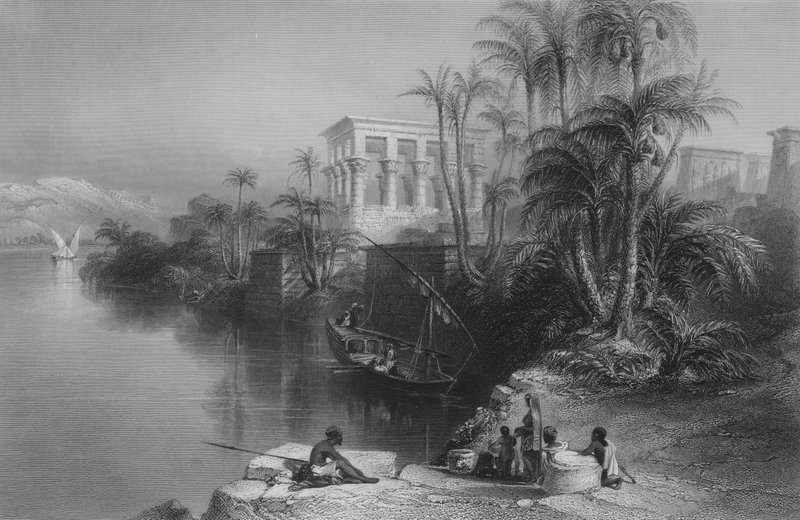 Scene on the River Nile at Philoe, above Syene by William Henry Bartlett