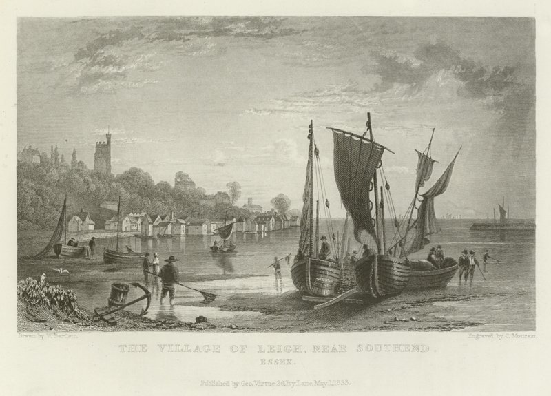 The Village of Leigh, near Southend, Essex by William Henry Bartlett