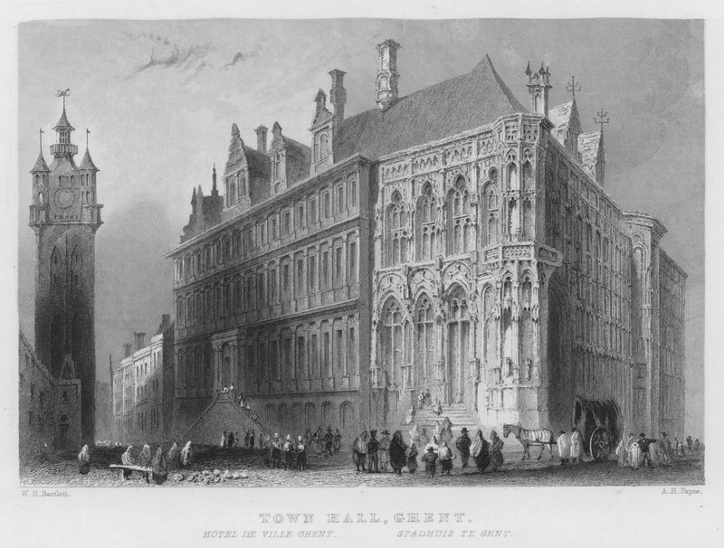 Town Hall, Ghent by William Henry Bartlett