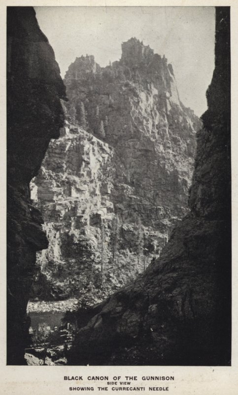 Canyons of Colorado: Black Canyon of the Gunnison, Side View, Showing the Currecanti Needle by William Henry Jackson