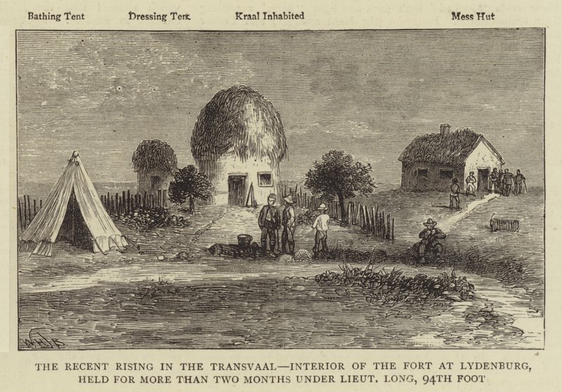 The Recent Rising in the Transvaal, Interior of the Fort at Lydenburg, held for more than Two Months under Lieutenant Long, 94th Foot by William Henry James Boot