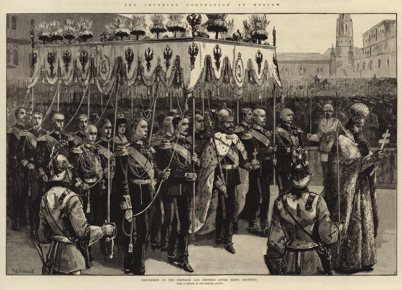 Procession of the Emperor and Empress by William Heysham (after) Overend