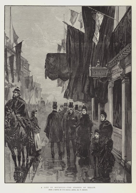 A City in Mourning, the Streets of Berlin by William Heysham Overend