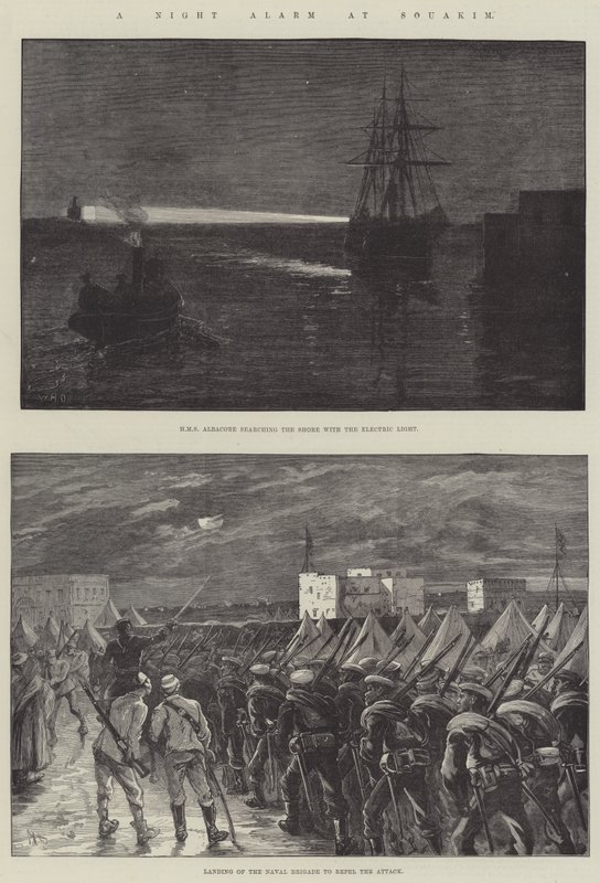 A Night Alarm at Souakim by William Heysham Overend