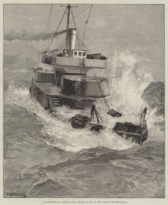 An Experimental Cruise, HMS Hecate at Sea on her Passage to Heligoland by William Heysham Overend