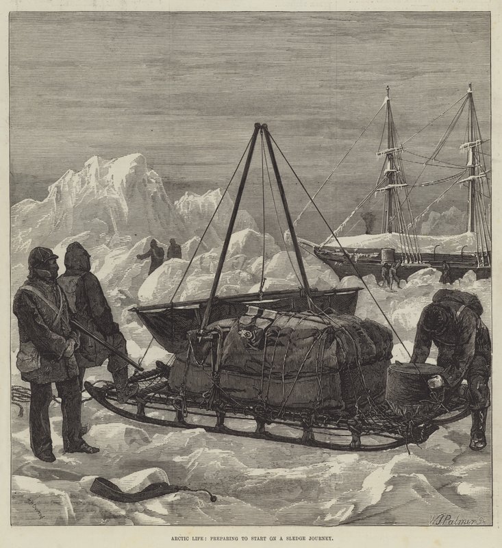 Arctic Life, preparing to start on a Sledge Journey by William Heysham Overend