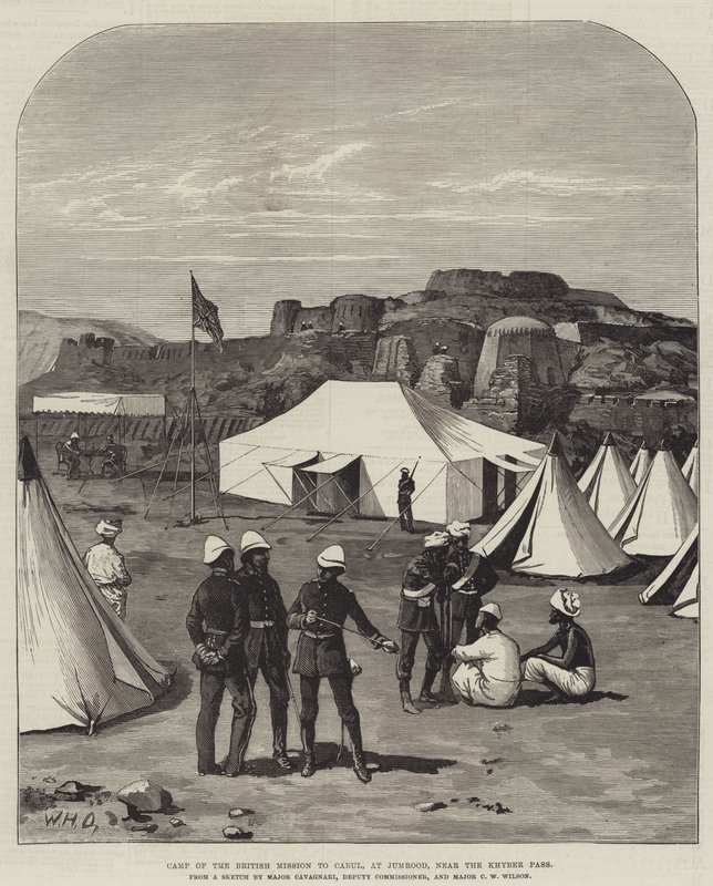 Camp of the British Mission to Cabul, at Jumrood, near the Khyber Pass by William Heysham Overend