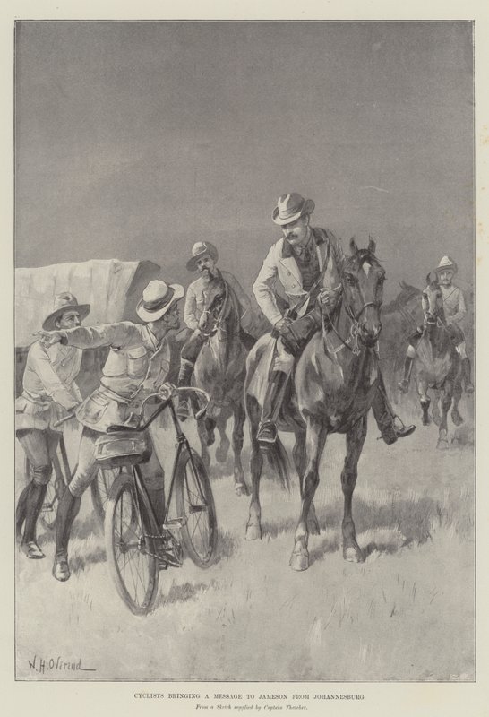 Cyclists Bringing a Message to Jameson from Johannesburg by William Heysham Overend