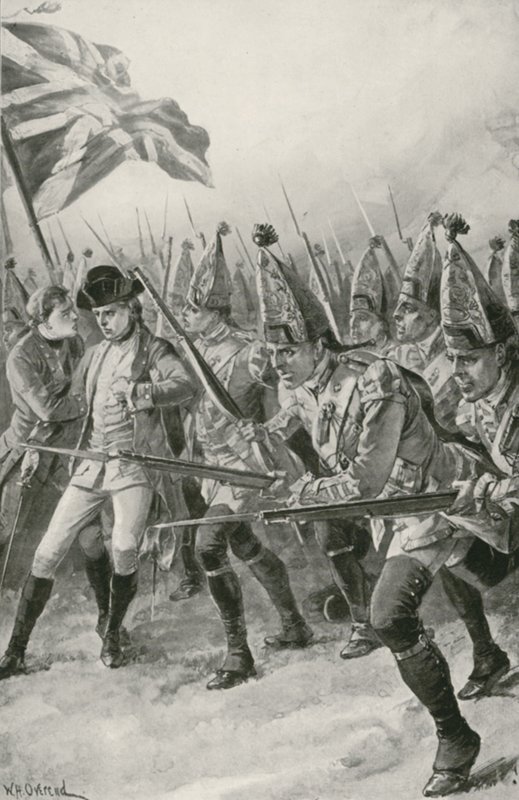 General Wolfe is Mortally Wounded as he Leads the Charge on the Plains of Abraham by William Heysham Overend