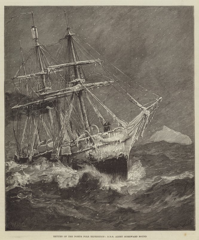 Return of the North Pole Expedition, HMS Alert Homeward Bound by William Heysham Overend