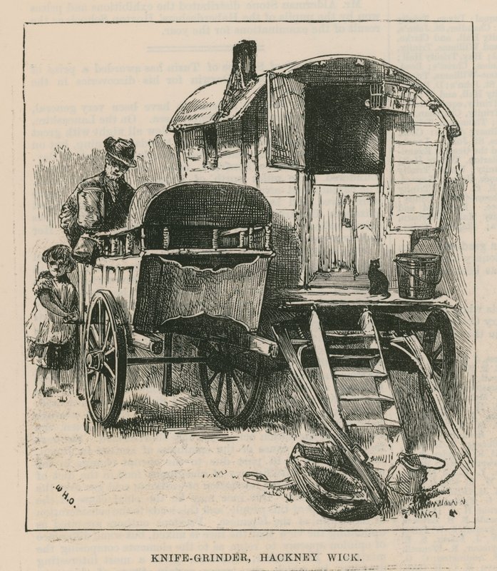 Sketches of Gipsy Life; Knife-Grinder, Hackney Wick by William Heysham Overend