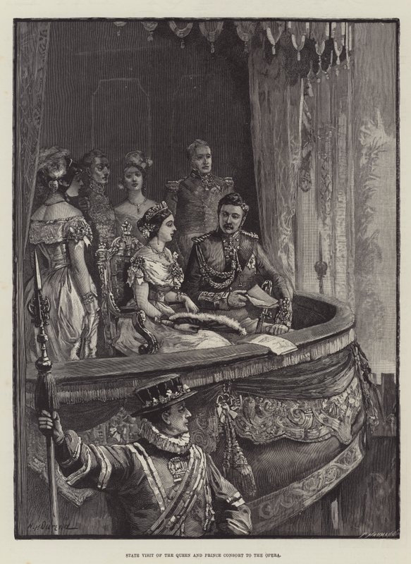 State Visit of the Queen and Prince Consort to the Opera by William Heysham Overend