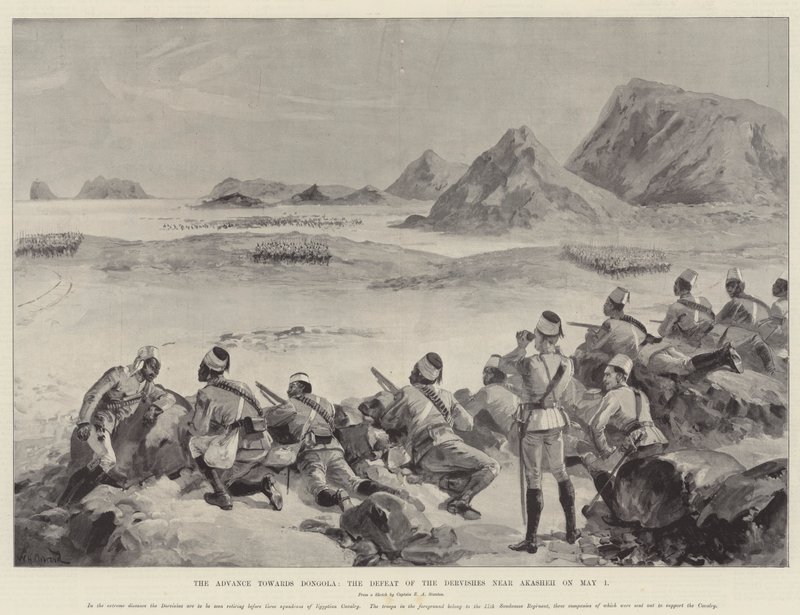 The Advance towards Dongola, the Defeat of the Dervishes near Akasheh on 1 May by William Heysham Overend