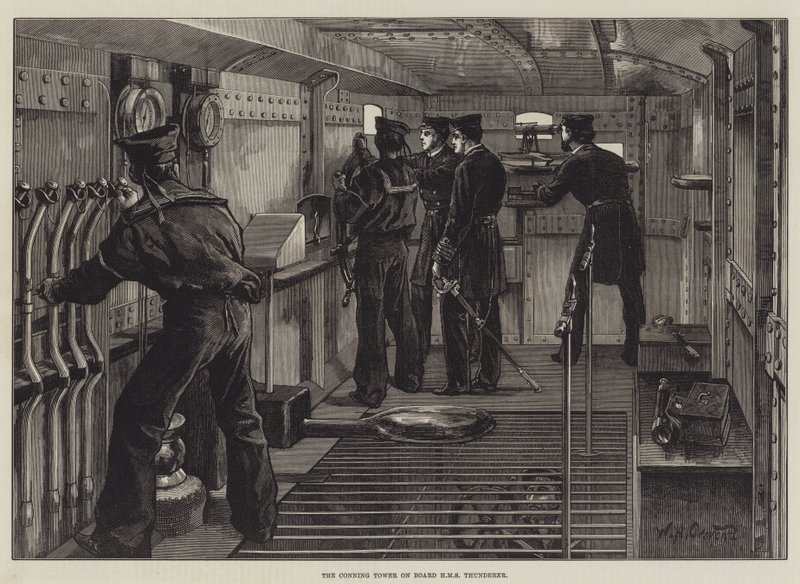The Conning Tower on Board HMS Thunderer by William Heysham Overend