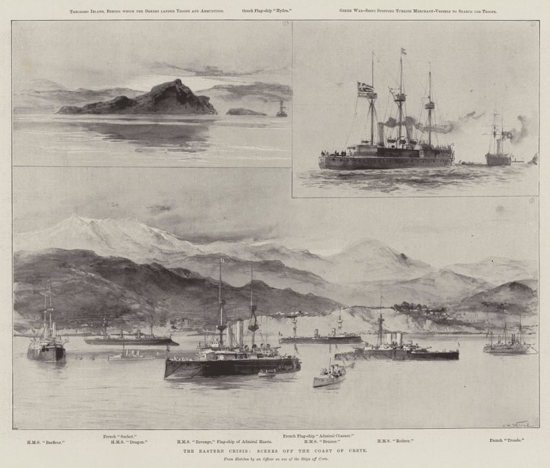 The Eastern Crisis, Scenes off the Coast of Crete by William Heysham Overend