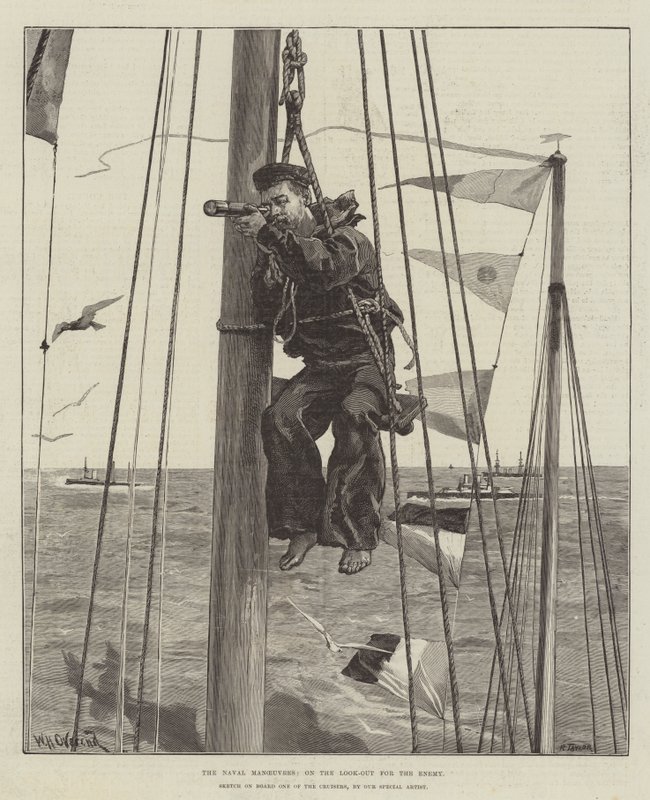 The Naval Manoeuvres, on the Look-Out for the Enemy by William Heysham Overend