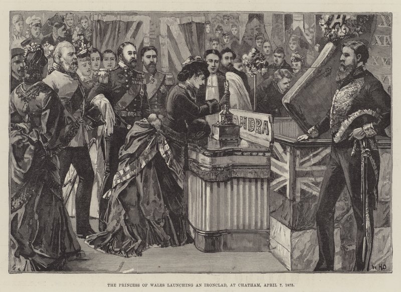 The Princess of Wales Launching an Ironclad by William Heysham Overend