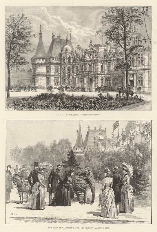 The Queen at Waddesdon Manor by William Heysham Overend