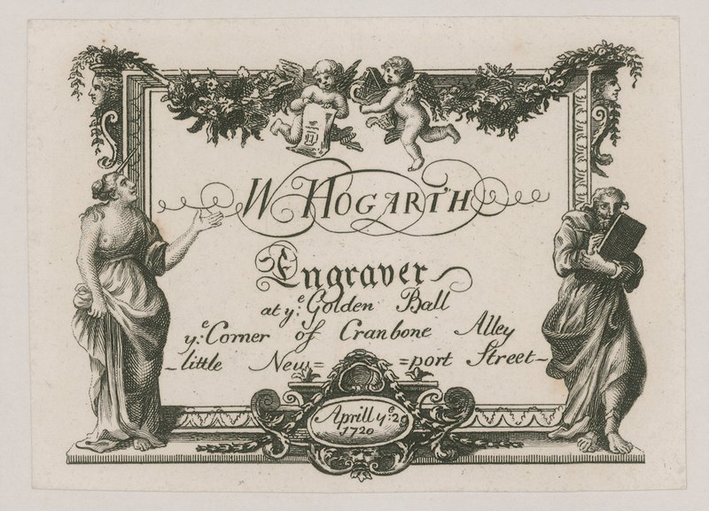 Trade Card for W Hogarth by William Hogarth